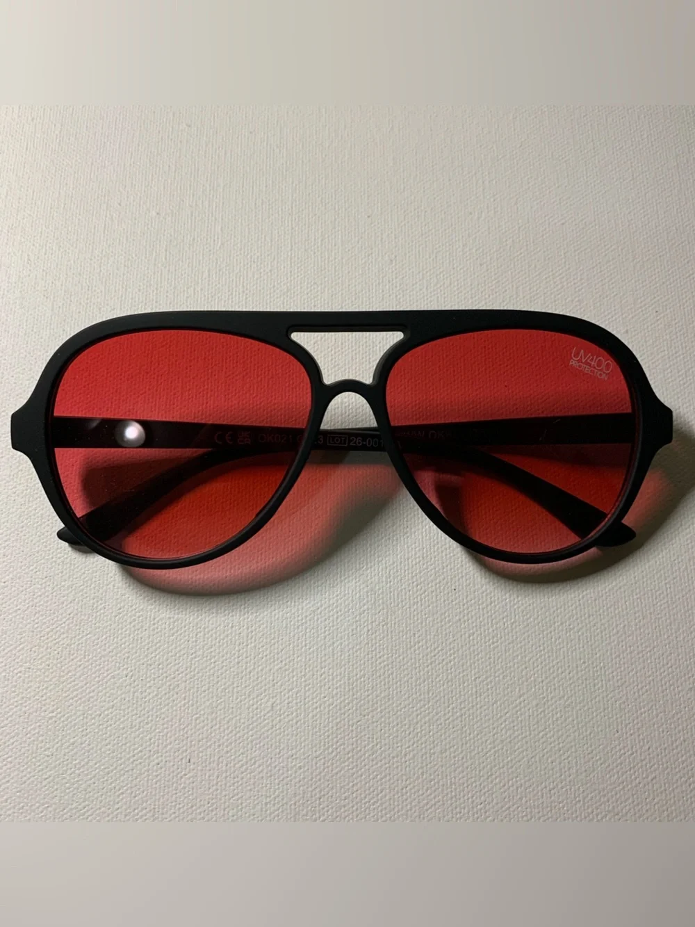 NEW IN BOX Black & red Okkia sunglasses  Red lenses